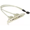 Slotklamber 1x sisemine USB 5pin -> 2x väline USB2.0 DeLOCK 71000