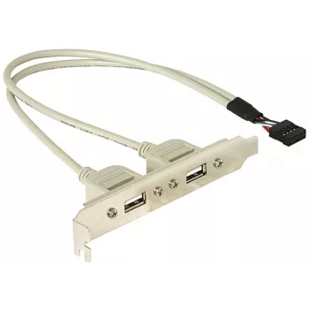 Slotklamber 1x sisemine USB 5pin -> 2x väline USB2.0 DeLOCK 71000