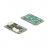 Sisemine RS-232 liidesekaart DELOCK 95278 — Mini PCI Express host, 4× RS-232 väljundit, FIFO 256 B, 30×51×10 mm