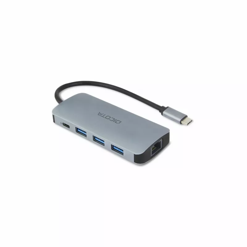 Dicota USB-C 8-in-1 Multi Hub 4K PD 100W hõbedane