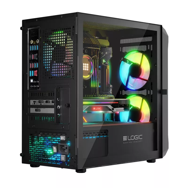 Arvutikorpus Logic Concept Portos Mini ARGB Micro ATX Must