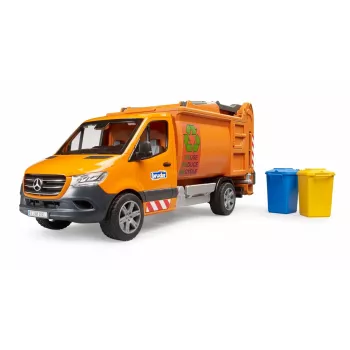 BRUDER mudelsõiduk MB Sprinter munitsipaalprügiauto BR-02682, mänguauto koopia