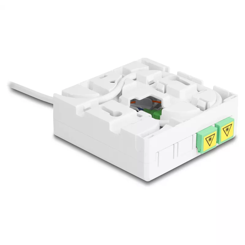 Optiline kiudühenduskarp DELOCK 2 x SC/APC Simplex koos 30 m G.657.A1 sisendkaabli komplektiga