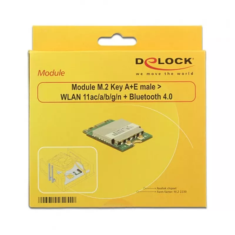 DeLOCK 95254 võrgukaart WLAN Bluetooth 433,3 Mbit/s