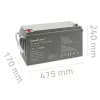 Qoltec 53068 AGM aku | 12V | 150Ah | max. 2250A