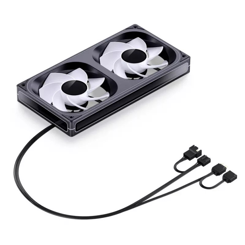 Jonsbo ZB-240BR 120mm vastupidise labaga ARGB PWM 2-tk korpuseventilaatorite komplekt - Must