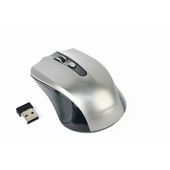 Juhtmevaba hiir GEMBIRD MUSW-4B-04-BG — paremakäeline, optiline 1600 DPI, 4 nuppu, RF-juhtmevaba, must/hall