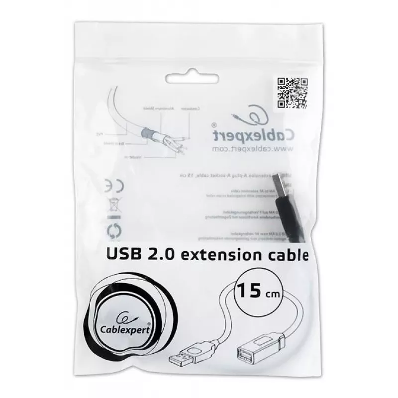 kaabel USB2 EXTENSION AM-AF/CCP-USB2-AMAF-0.15M GEMBIRD