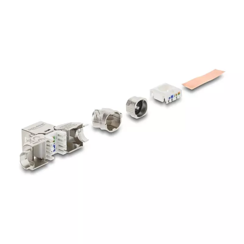 RJ45 Keystone Moodul Pistikupesa Cat.6A DELOCK 90798 — LSA terminatsioon