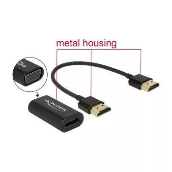Kaabel HDMI/VGA DeLOCK 65667 0.15m