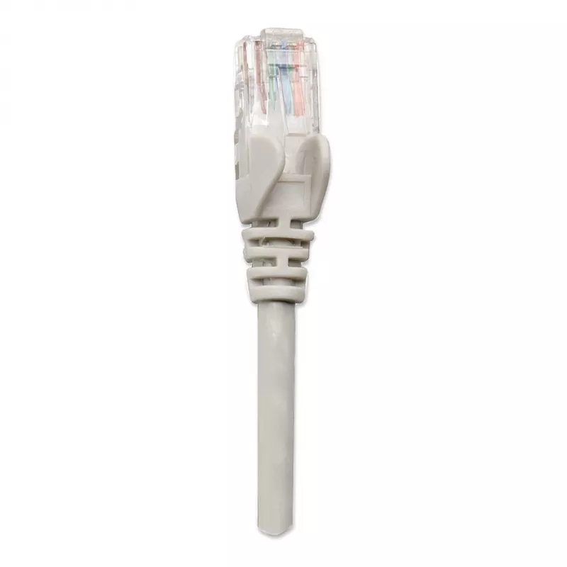 Intellinet Network patch-kaabel, Cat6, 2m, Hall, CCA, U/UTP, PVC, RJ45, Kullatud kontaktid, Haakumisvastane, Kaitsetorbikuga, Eluaegne garantii
