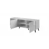 RTV-kapp ABETO 150x42x52 valge/valge läikiv