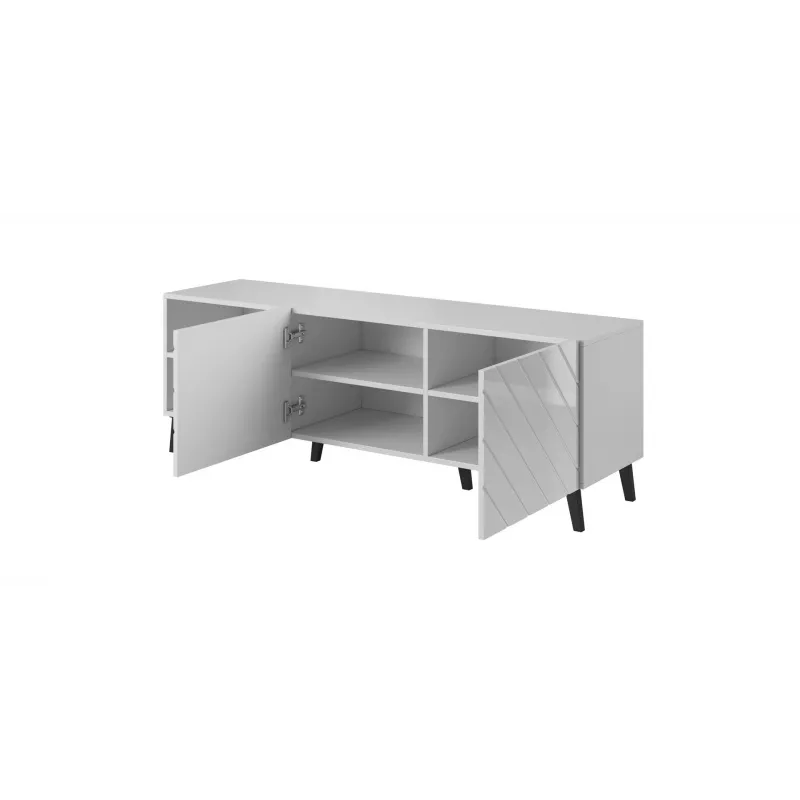 RTV-kapp ABETO 150x42x52 valge/valge läikiv