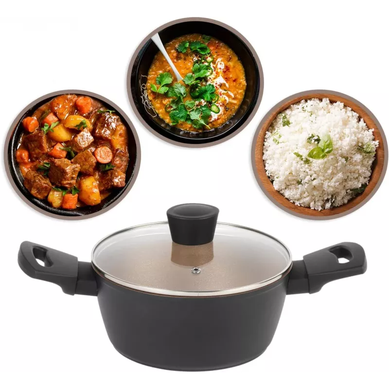 Stockpot Russell Hobbs RH01669BEU7 20 cm, must, roostevabast terasest sisemus
