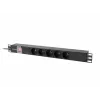 Lanberg PDU-05E-0200-IEC-BK toitejaotusseade (PDU) 5 vahelduvvoolupistikut 1U must