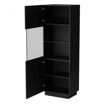 Vitriinkapp Cama LIVERTI 59,5×42×178 cm must — põrandal seisev panipaik