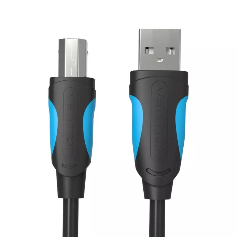 USB 2.0 A – USB-B kaabel Vention VAS-A16-B500, 5 m, must, isane-isane, 480 Mbps