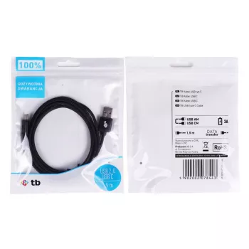 TB USB - USB C-kaabel 1,5 Must (AKTBXKUCSBA150B)