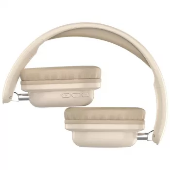 Juhtmevabad kõrvapealsed kõrvaklapid DEFENDER EEMOTION B640 BEEŽ — binauraalsed, suletud akustikaga, USB-C, AUX, 20–20000 Hz, 105 dB