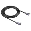 USB‑C kaabel Unitek C14147ABK01 90°–90° PD 100W 0,5 m, nurga all pistikuga, must
