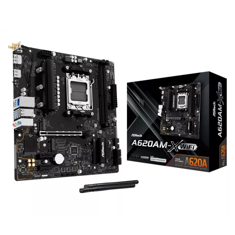 ASRock A620AM-X WiFi AMD A620 AM5 Micro-ATX emaplaat