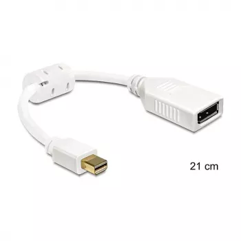 DisplayPort kaabel DeLOCK 65427 Mini DisplayPort 0,21 m Valge