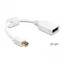 DisplayPort kaabel DeLOCK 65427 Mini DisplayPort 0,21 m Valge
