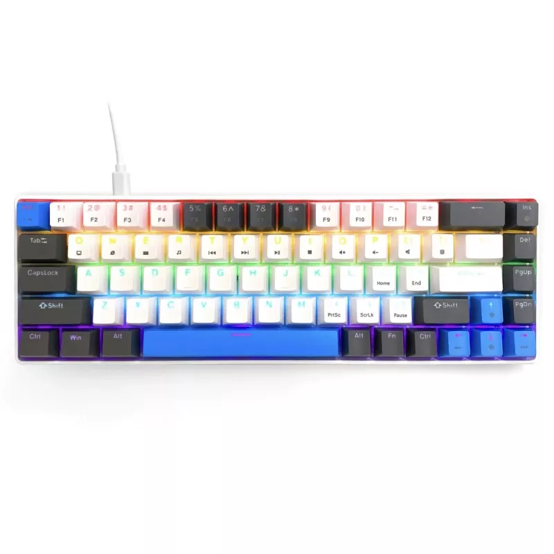 Mehaaniline klaviatuur MEDIA-TECH MT1259 Red Core MX60, 60% vormitegur, CHERRY MX Red lülitid, RGB taustvalgustus, USB, kõrge profiiliga klahvid
