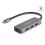DeLOCK 63173 USB-jaotur USB-C 5000 Mbit/s Must