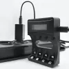 Akulaadija QOLTEC 50654 Ni‑MH R03 (AAA) ja R6 (AA) patareidele, 1800 mA