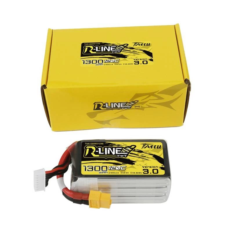 Tattu R-Line versioon 3.0 1300mAh 22.2V 120C 6S1P XT60 aku