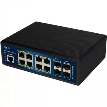ALLNET tööstuslik PoE kommutaator ALL-SGI8112PMJ 8+4 pordiga