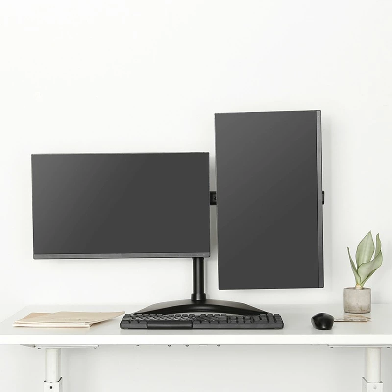 HAGOR HA FS - kinnituskomplekt (lauale kinnitatav hoidik) - 2 LCD-ekraanile - must - ekraani suurus: 38-68 cm (15-27 tolli)