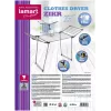 Pesukuivatusrest LAMART LT8104 suurus 15 M — pöörlev välistingimustesse/sisetingimustesse kuivatusrest, 15 m nööripikkus