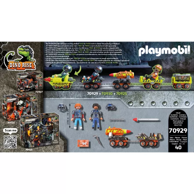 Action/Adventure Playset Playmobil Dinos 70929 Mitmevärviline Vanusele 5-10