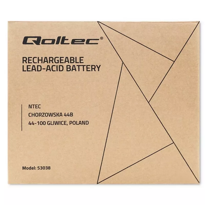 Qoltec 53038 AGM aku | 12V | 100Ah | max 1200A