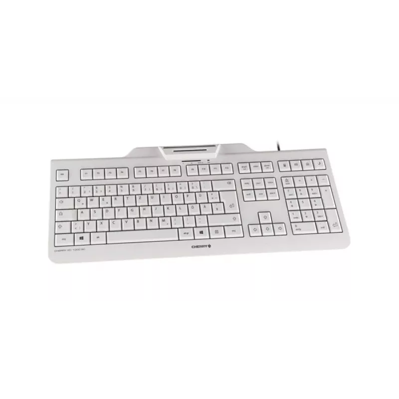 CHERRY KC 1000 SC juhtmega kiipkaardiga klaviatuur, helehall, USB, QWERTY (UK)