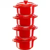 Staub Mini Cocotte Round, 4 tk - 200 ml, punane