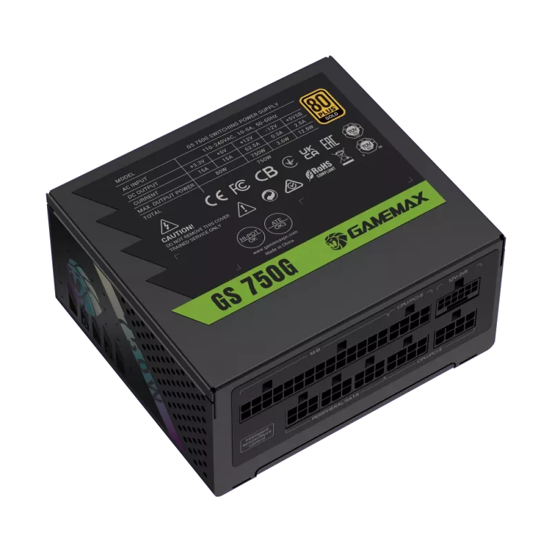 Gamemax toiteplokk, 80 PLUS, Gold | GS 750G | 750 W