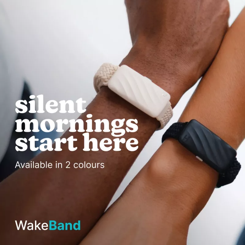 Homedics SS-WB100BK-WW WakeBand, Vaikne äratus, Must