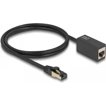 DeLOCK võrgupikenduskaabel RJ45 pistik RJ45 pesasse Cat.8.1 S/FTP 1 m must