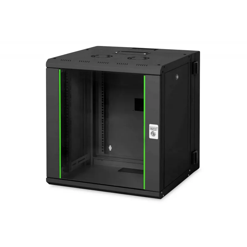 Seinale kinnitatav riiul Digitus DN-19 12-U-3-SW
