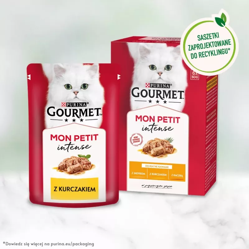 GOURMET Mon Petit Linnulihasegu - märg kassitoit - 6 x 50 g