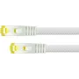 Python Series RJ45 patch-kaabel with Cat.7 Raw kaabel – Latch Protection (RNS) and Nylon Braiding - S/FTP - PiMF - Halogen-Free - 500MHz - OFC - Valge - 1m (8070PY-010W)