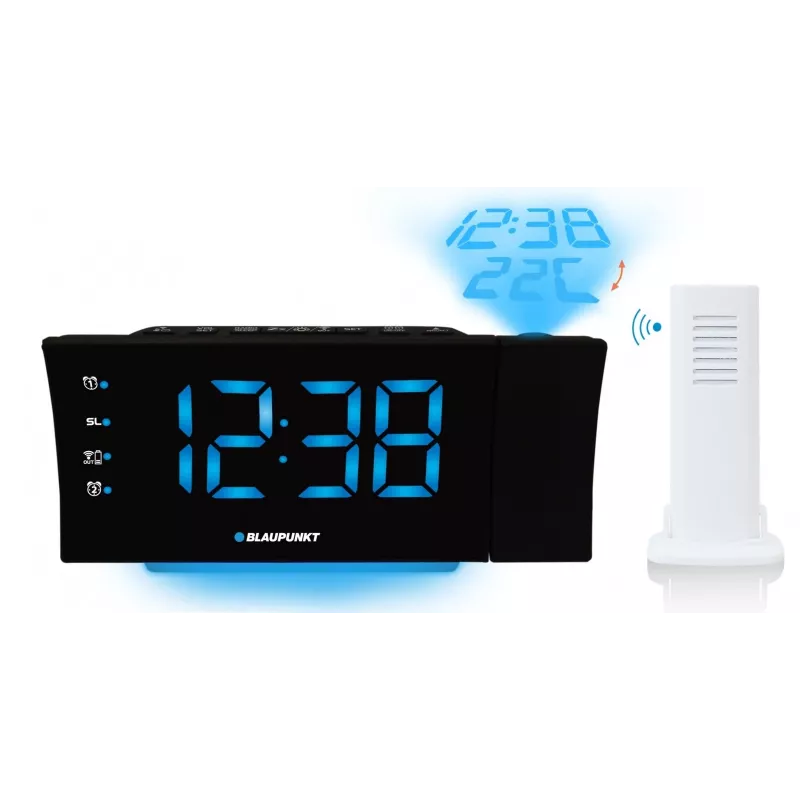 Blaupunkt CRP81USB raadiowekker projektsiooni ja USB-laadimisega, must