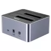 Dokkimisjaam Unitek 51642 2,5-tollistele/3,5-tollistele SATA-seadmetele, USB-C 10 Gbit/s, 2 pesa, alumiiniumist
