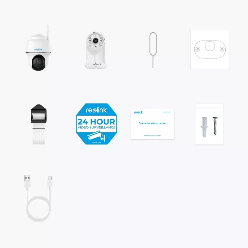 IP-turvakaamera Reolink Argus B420 3MP välistingimustesse, aku- ja Wi‑Fi-toega, pööratav ja kallutatav, 5200 mAh, IP65, 110° vaateväli