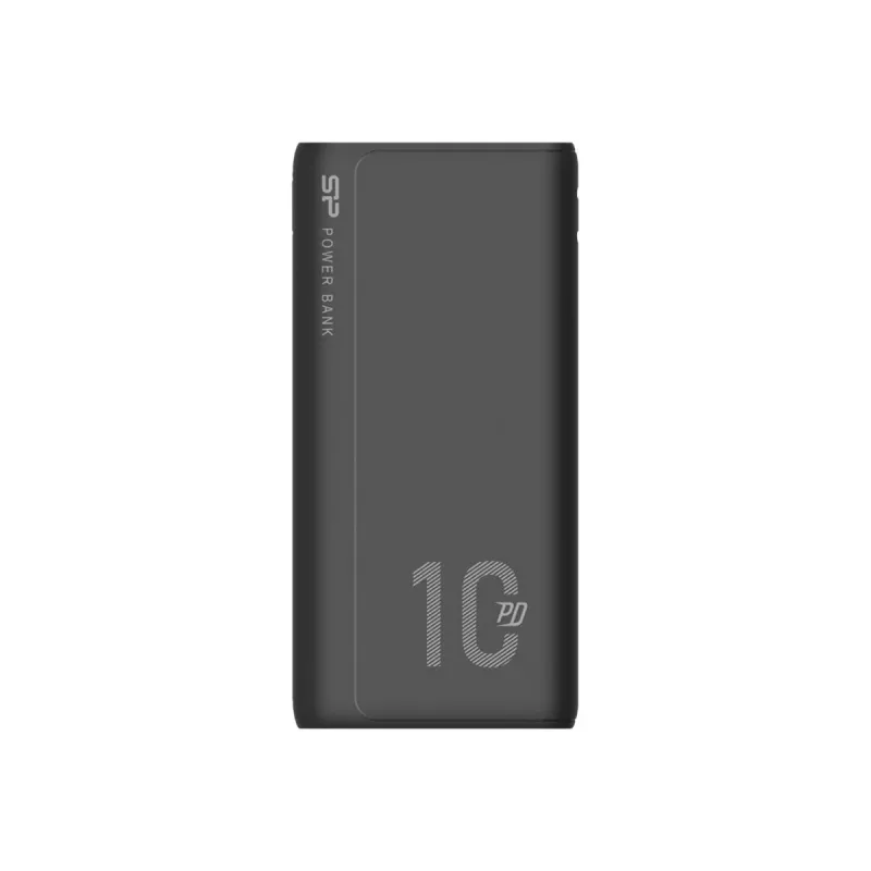 Kaasaskantav laadija Silicon Power QP15 10000 mAh, LiPo, 2x USB-A + 2x USB-C, Micro-USB sisend, must
