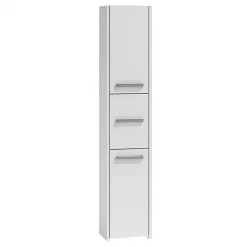 Vannitoa hoiukapp top e shop S33 BIEL — eraldiseisev, valge, 6 riiulit, 300×300×1700 mm