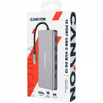 Canyon USB-13-in1 HUB USB-C 2xHDMI 4xUSB 2xUSB-C RJ45 VGA jaemüük